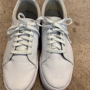 Laforst Women’s White Leather-like Athletic Shoes with Versatile Design Size 11